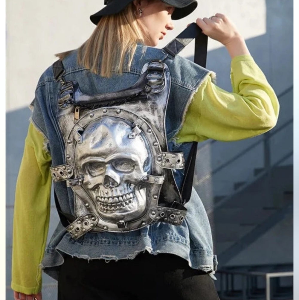 Gothic Skeleton Backpack - Picture 3 of 16